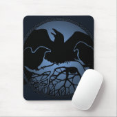 Raven Art Mouspads Coole Crow Art Computergeschenk Mousepad (Mit Mouse)