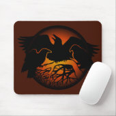 Raven Art Mouspads Coole Crow Art Computergeschenk Mousepad (Mit Mouse)
