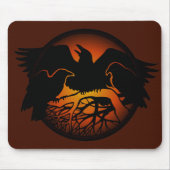 Raven Art Mouspads Coole Crow Art Computergeschenk Mousepad (Vorne)