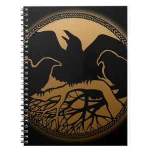 Raven Art Notebook Crow Art Journal Book Notizblock