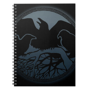 Raven Art Notebook Crow Art Journal Book Notizblock