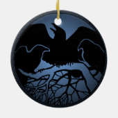 Raven Art Ornament Black Crow Dekorationen Geschen (Hinten)