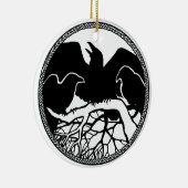 Raven Art Ornament Black Crow Dekorationen Geschen (Rechts)
