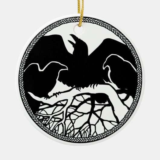 Raven Art Ornament Black Crow Dekorationen Geschen (Vorne)