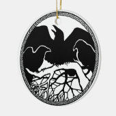 Raven Art Ornament Black Crow Dekorationen Geschen (Links)
