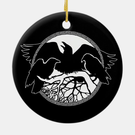Raven Art Ornament Black Crow Dekorationen Geschen (Hinten)