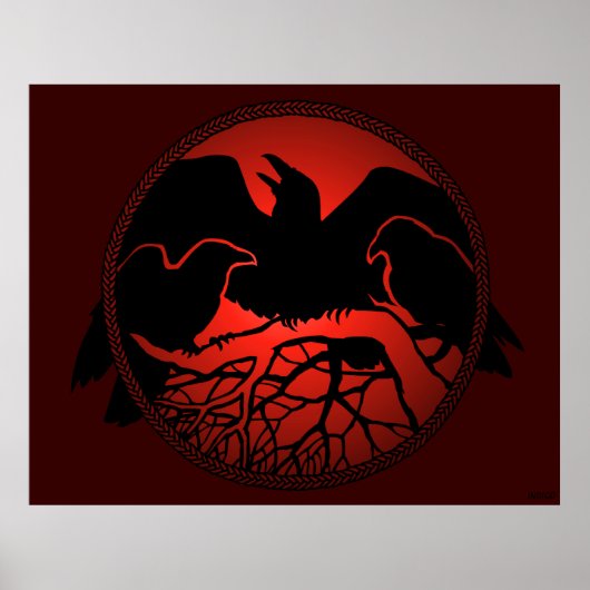 Raven Art Posters Native Wildlife Art Prints Deco Poster (Vorne)