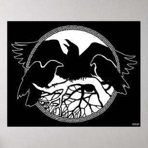 Raven Art Posters Native Wildlife Art Prints Deco Poster
