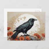 Raven Art Postkarte (Vorne/Hinten)