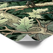 Raven Art Print, Black Bird, Animal Art Poster (Ecke)