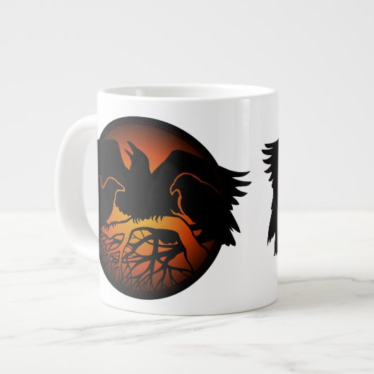 Raven Art Tasse Wild Bird Coffee Tasse Raven Cup (Vorderseite Links)