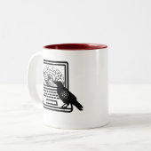 Raven Atom Brain Laptop Zwei Tone Kaffee Tasse (Vorderseite Links)