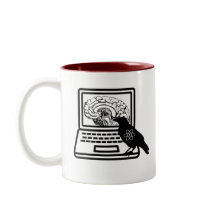 Raven Atom Brain Laptop Zwei Tone Kaffee Tasse