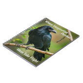 Raven auf einem Baumzweig Notizblock (Linke Seite)