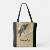 Raven auf einem Zweig Tasche (Rückseite)