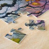 Raven Autumn Wassercolor Art Puzzle (Seite)