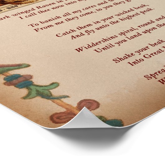 RAVEN BANISHING CHANT POSTER (Ecke)