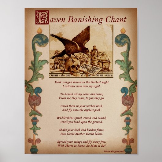 RAVEN BANISHING CHANT POSTER (Vorne)