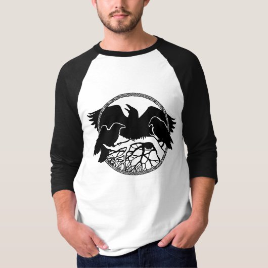 Raven Baseball Jesey Raven / Crow Art Shirts (Vorderseite)