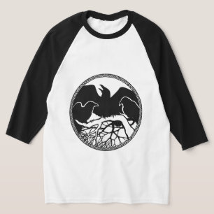 Raven Baseball Jesey Raven Damen Krähen Kunst Shir T-Shirt