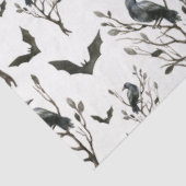 Raven Bat Halloween Geschenkpapier Seidenpapier (Ausschnitt)