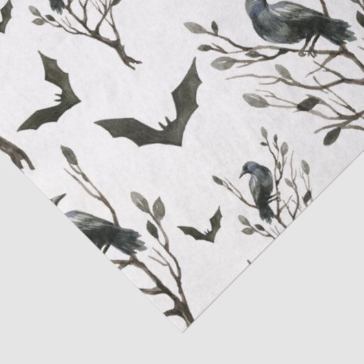 Raven Bat Halloween Geschenkpapier Seidenpapier (Ausschnitt)
