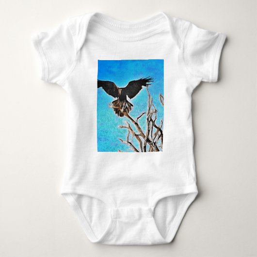 Raven-Baum Baby Strampler (Vorderseite)