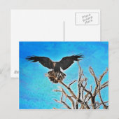 Raven-Baum Postkarte (Vorne/Hinten)
