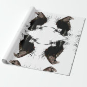 Raven Bird Art Collection Geschenkpapier (Ungerollt)