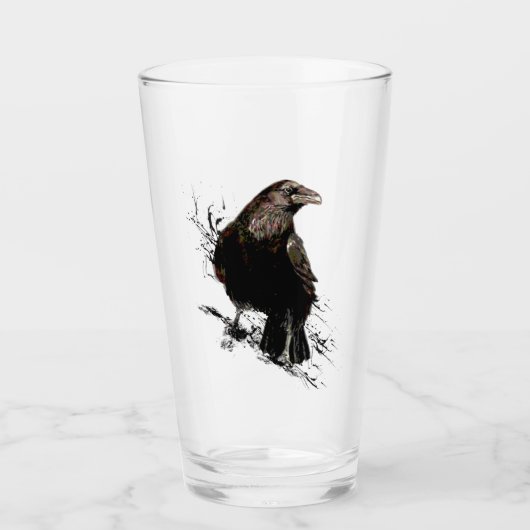 Raven Bird Art Collection Glas (Vorderseite)