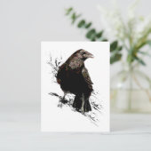 Raven Bird Art Collection Postkarte (Stehend Vorderseite)