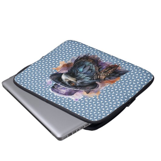 Raven Bird, Assistent für Wasserfarbe Laptopschutzhülle (Vorne Knopf)