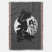 Raven Bird Blanket Spirit Animals Throw Blankes Decke (Vorderseite Vertikal)