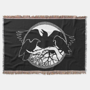 Raven Bird Blanket Spirit Animals Throw Blankes Decke