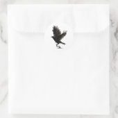 Raven Bird Crow Tattoo _1 Runder Aufkleber (Tasche)