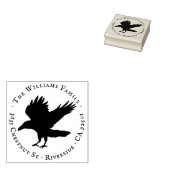 Raven Bird Grunge Self Incentive Rücksendeadresse Gummistempel (Stempel)