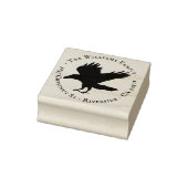 Raven Bird Grunge Self Incentive Rücksendeadresse Gummistempel (Stempel)