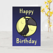 Raven Birthday Card Karte (Gelbe Blume)