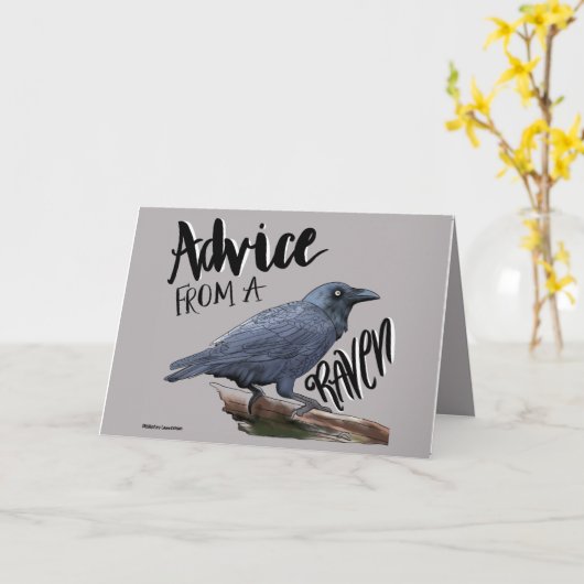 Raven Birthday oder Denken Sie an Ihre Karte (Gelbe Blume)