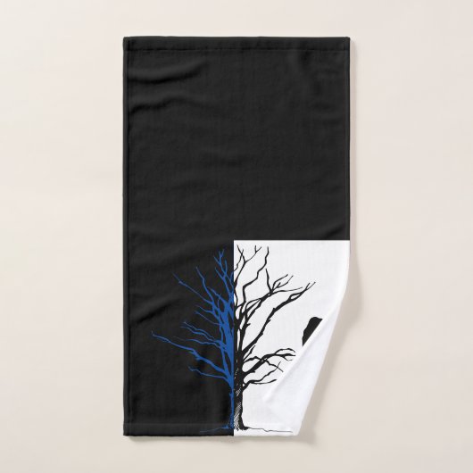 Raven Black Bird Badhandtuch Set (Handtuch)