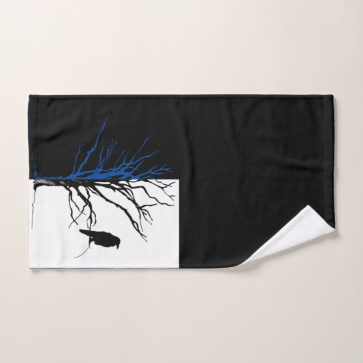 Raven Black Bird Badhandtuch Set (Handtuch)