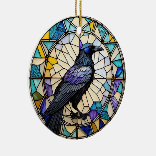 Raven Black Bird Keramik Decorative Ornament (Rechts)
