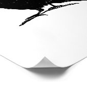 Raven Black Bird Spooky Halloween Malerei Poster (Ecke)