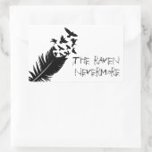 Raven, Black und White Rechteckiger Aufkleber (Tasche)