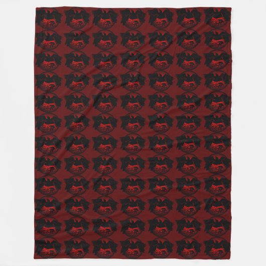 Raven Blanket Native Spirit Animal Fleece Blanket (Vorderseite)