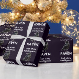 Raven Blick auf meine Intelligenz Raven Geschenkpapier