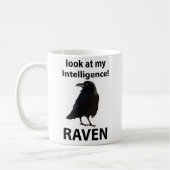 Raven Blick auf meine Intelligenz Raven Kaffeetasse (Links)