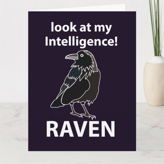 Raven Blick auf meine Intelligenz Raven Karte (Vorderseite)