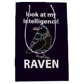 Raven Blick auf meine Intelligenz Raven Mittlere Geschenktüte (Vorderseite)