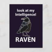 Raven Blick auf meine Intelligenz Raven Postkarte (Vorderseite)